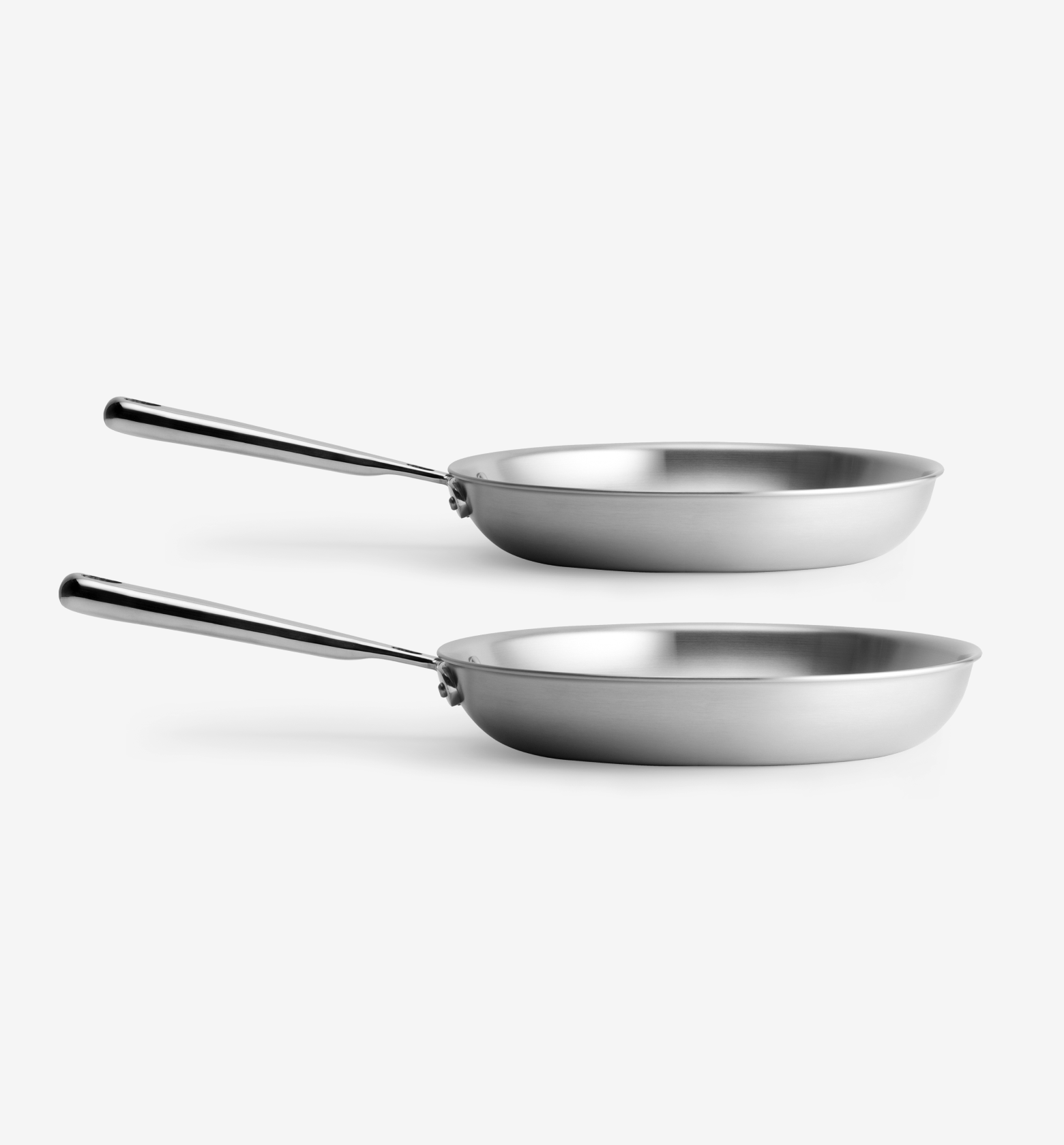 10" + 12" Stainless Steel Frying Pan