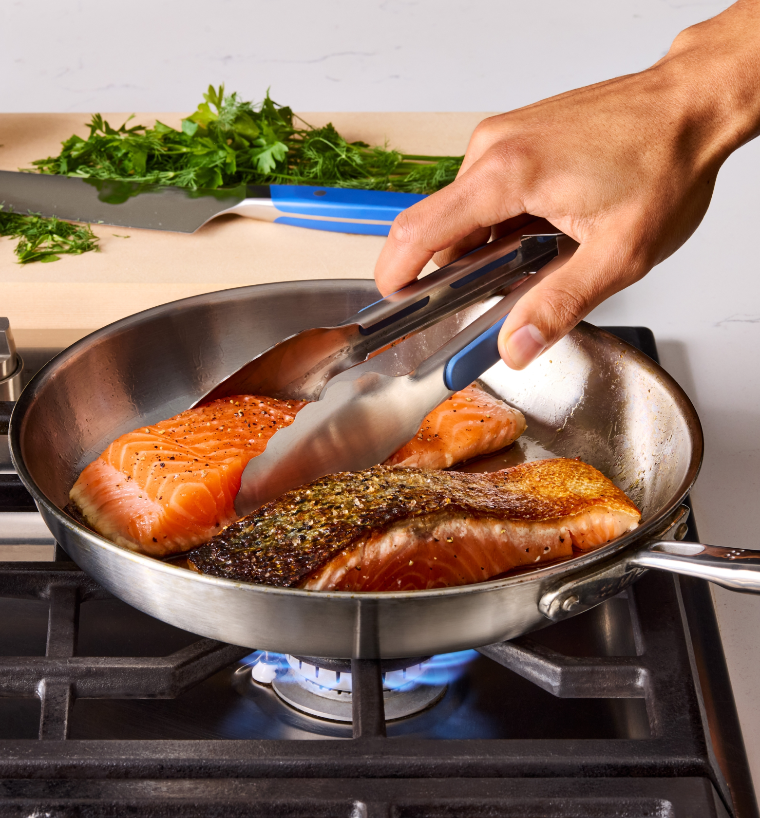 10" + 12" Stainless Steel Frying Pan
