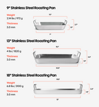 9" Stainless Steel Roasting Pan
