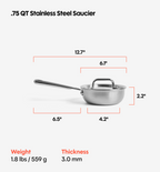 0.75 QT Stainless Steel Saucier