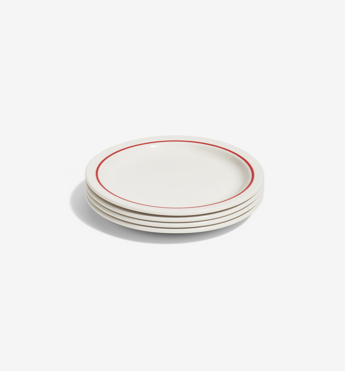 4-Piece Salad Plate Set - Red