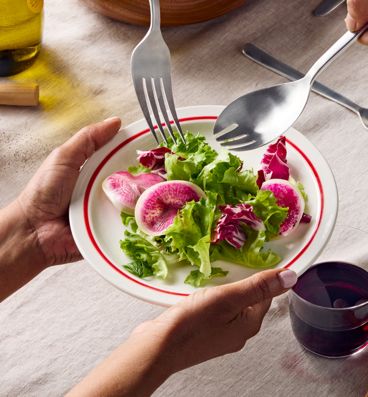4-Piece Salad Plate Set - White