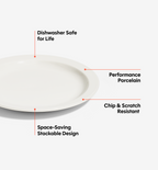 2-Piece Salad Plate Set - White