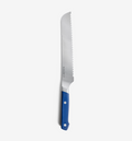 Misen bread knife with serrated blade and blue handle