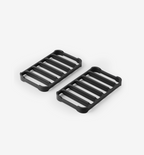 Cast iron trivets set of two black rectangular kitchen pot holders