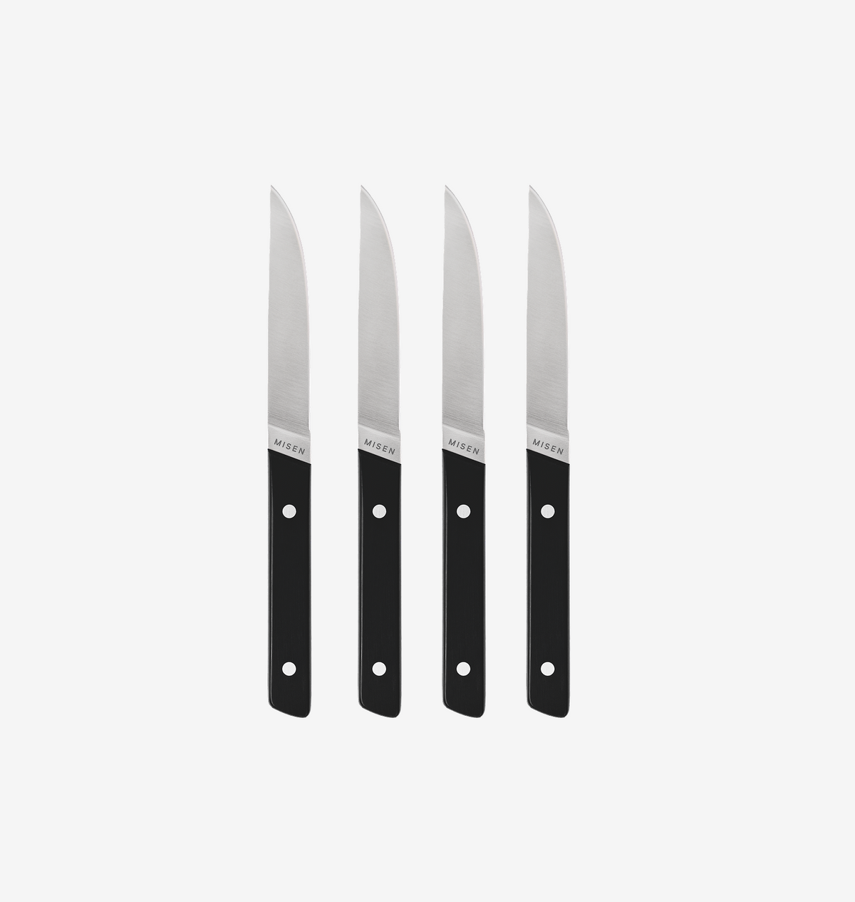 4-Piece Straight-Edge Steak Knives (ACUTO440) - Black