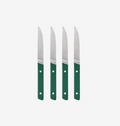 Misen steak knives set of 4 with green handles and stainless steel blades