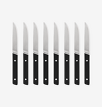 Misen steak knives set of 8 with black handles and stainless steel blades