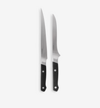 Misen slicing knife and boning knife set with black handles