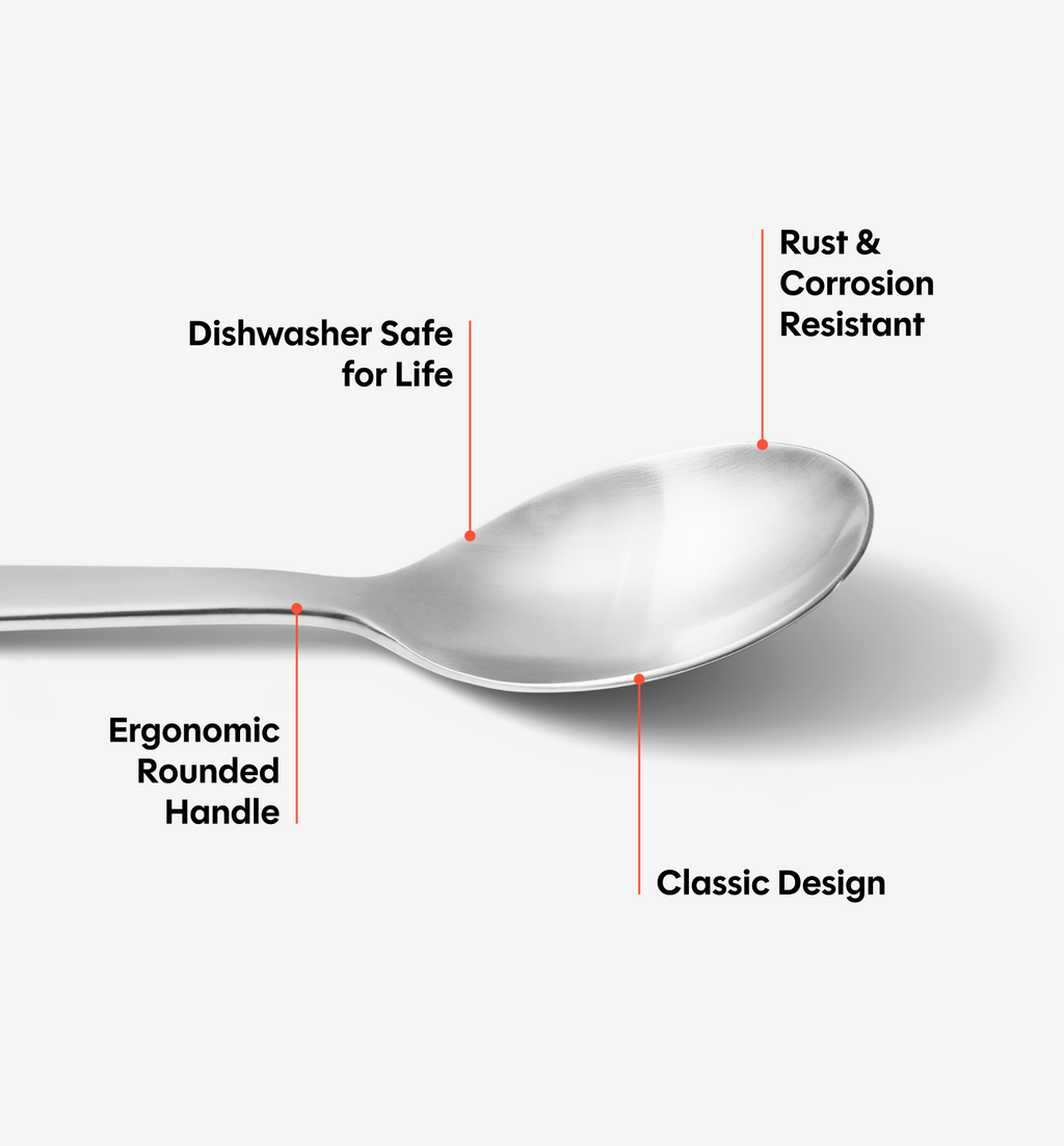 8-Piece Dinner Spoon Set - Brushed