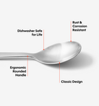 8-Piece Dinner Spoon Set - Brushed