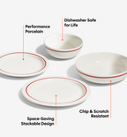 4-Piece Dinnerware Set (Serves 1) - Red