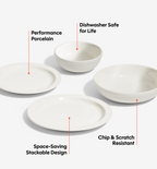 16-Piece Dinnerware Set (Serves 4) - White