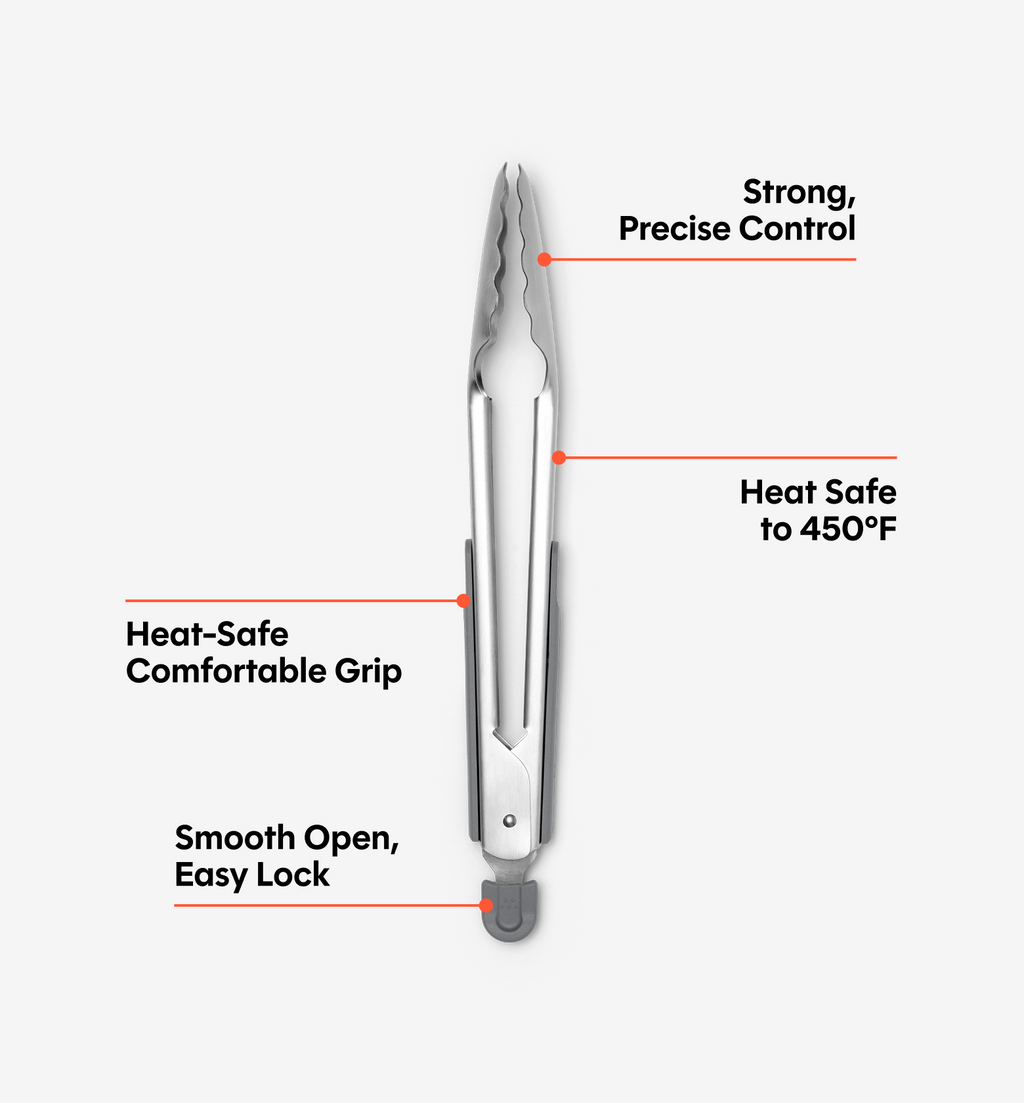 Stainless Steel Tongs - Gray