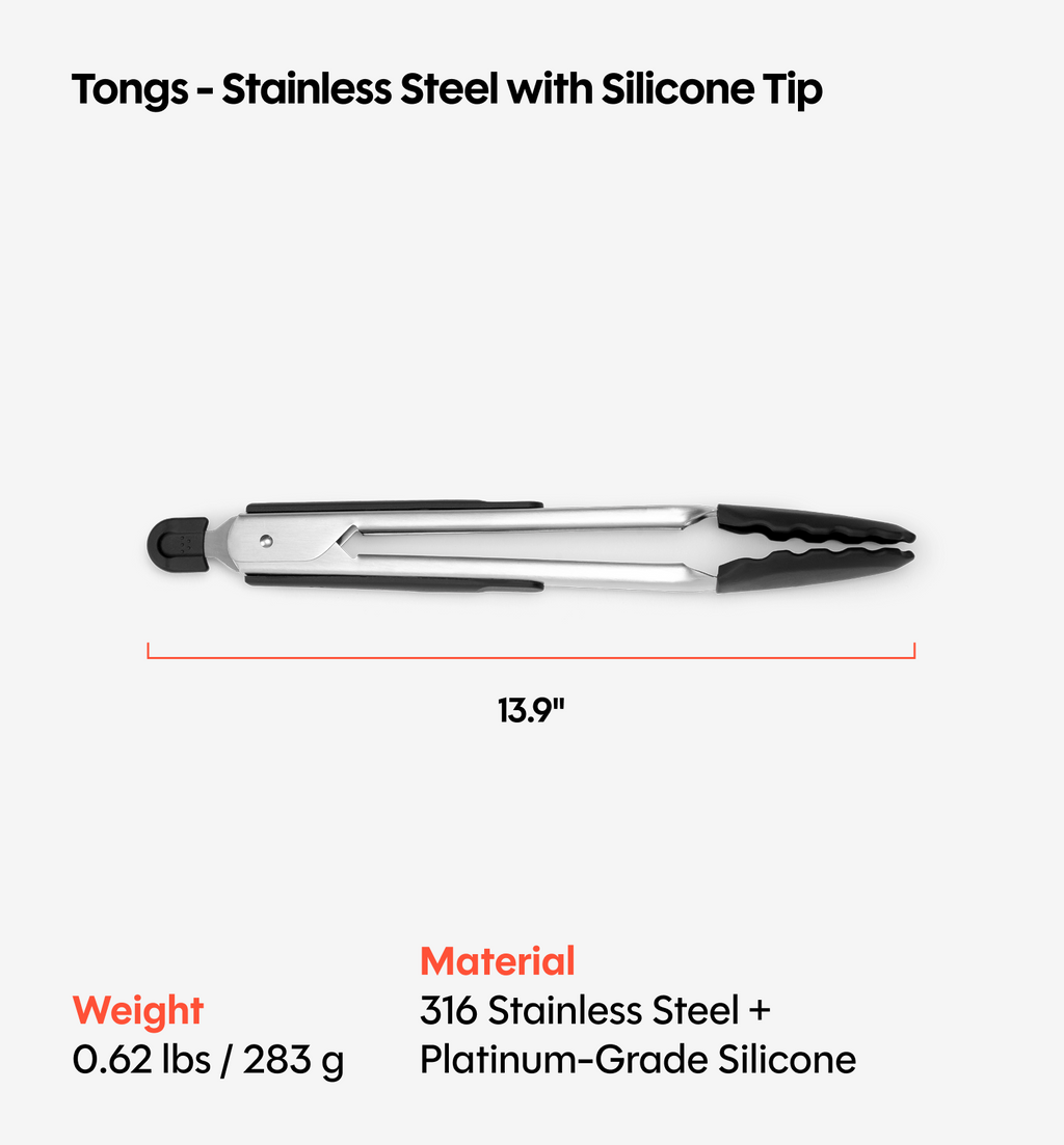 Silicone Tongs - Black