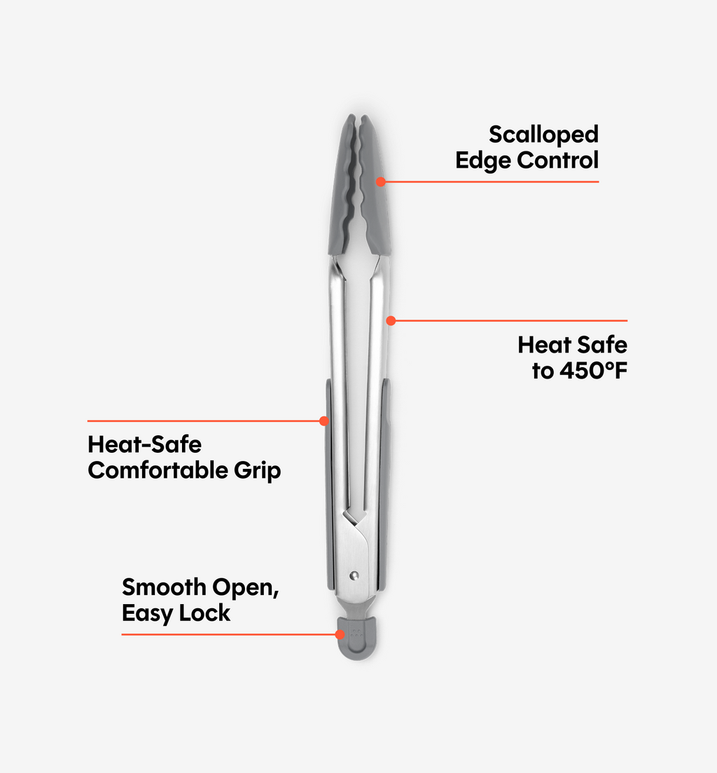 Silicone Tongs - Gray
