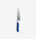 Misen chef's knife with blue handle and stainless steel blade