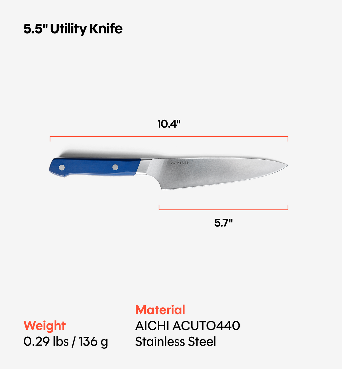 5.5" Utility Knife (ACUTO440) - Blue