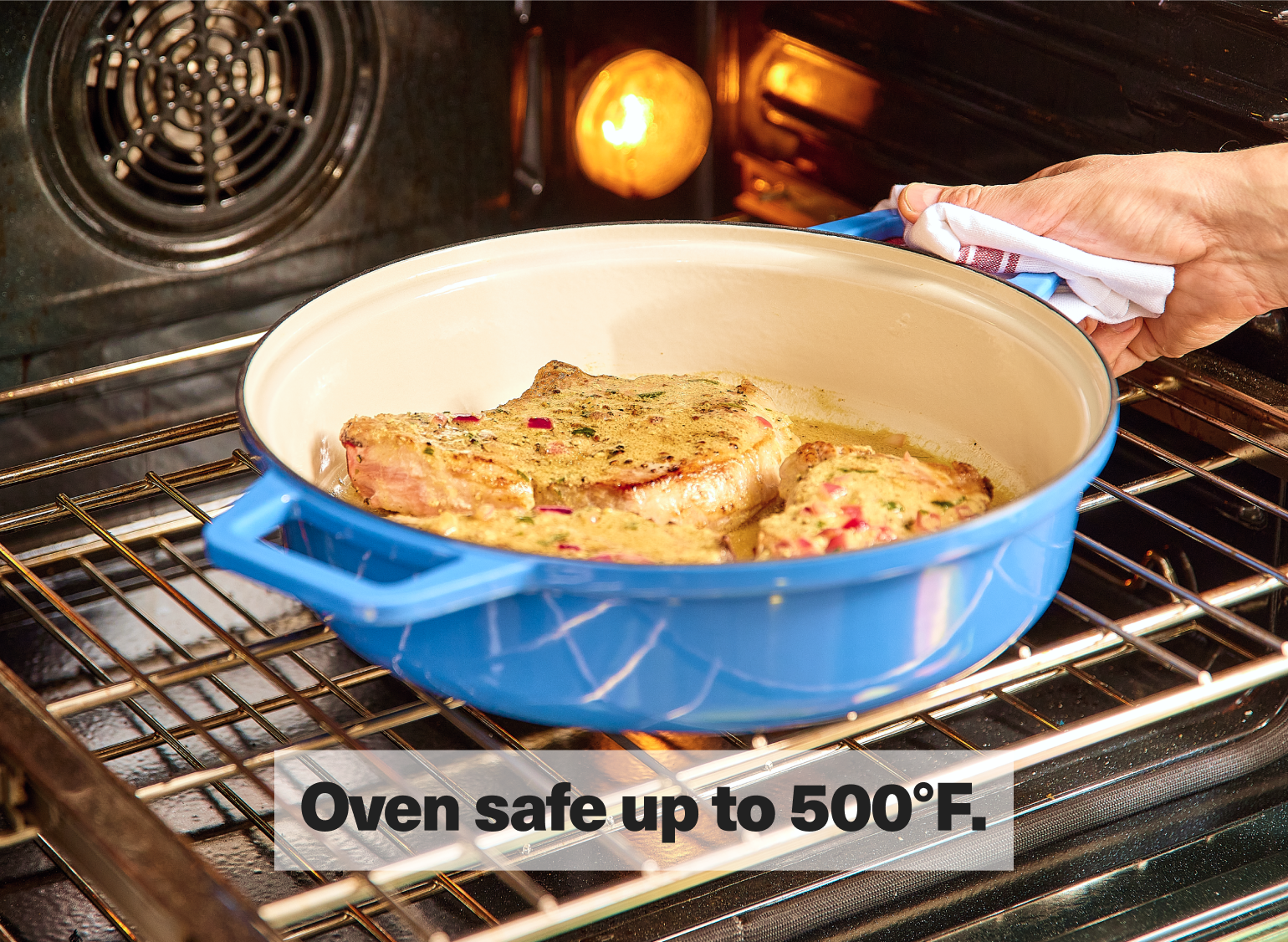 Oven safe up to 500° F.