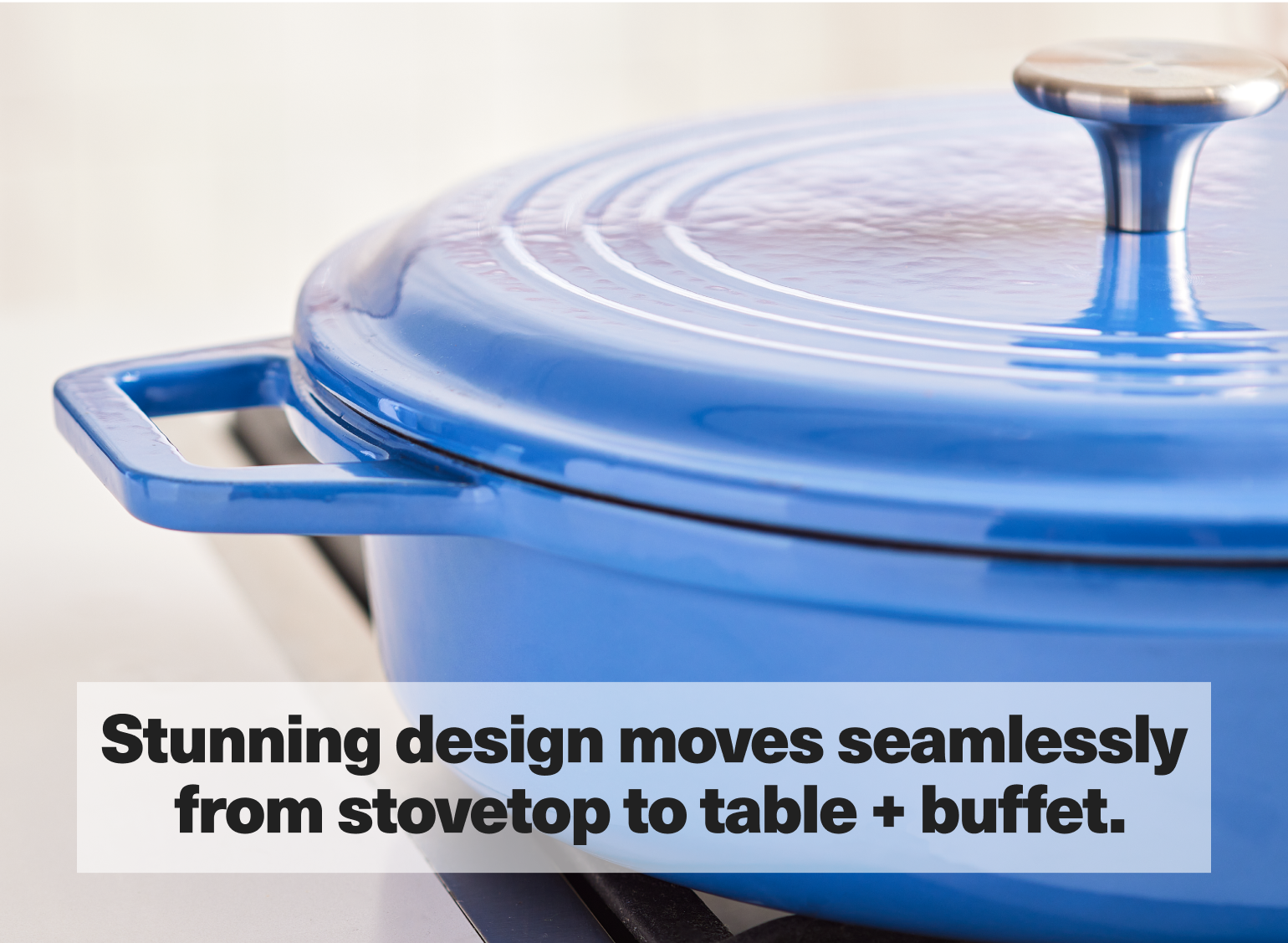 Stunning design moves seamlessly from stovetop to table + buffet.