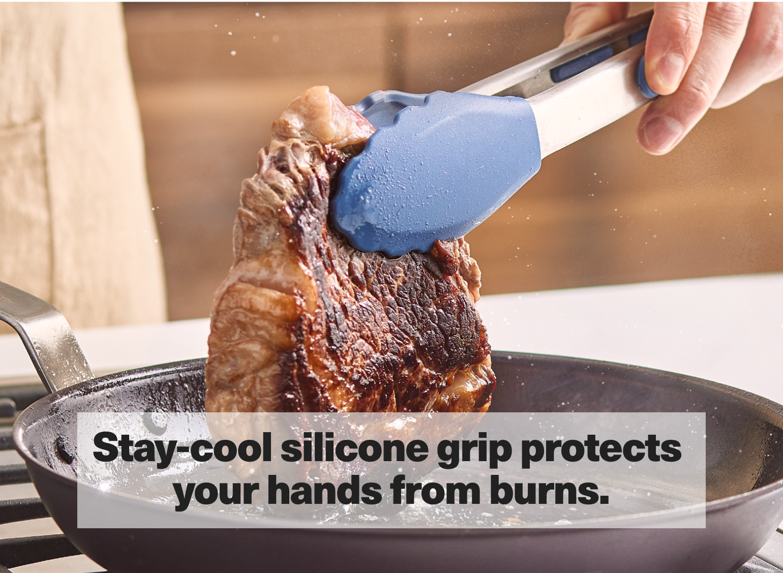 Stay-cool silicone grip protects your hands from burns.