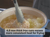 4.5 mm thick iron core means more consistent heat for frying.