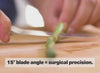 15° blade angle = surgical precision.