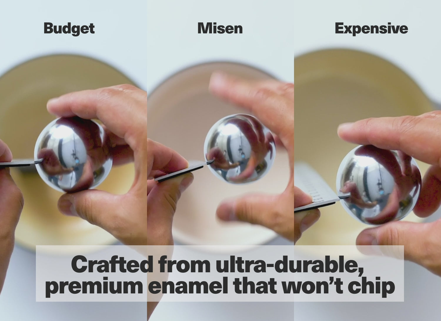 Crafted from ultra-durable premium enamel that won't chip.