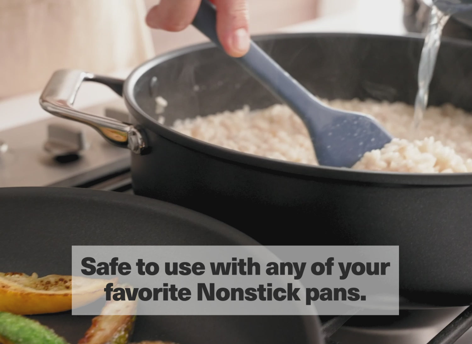 Safe to use with any of your favorite Nonstick pans.