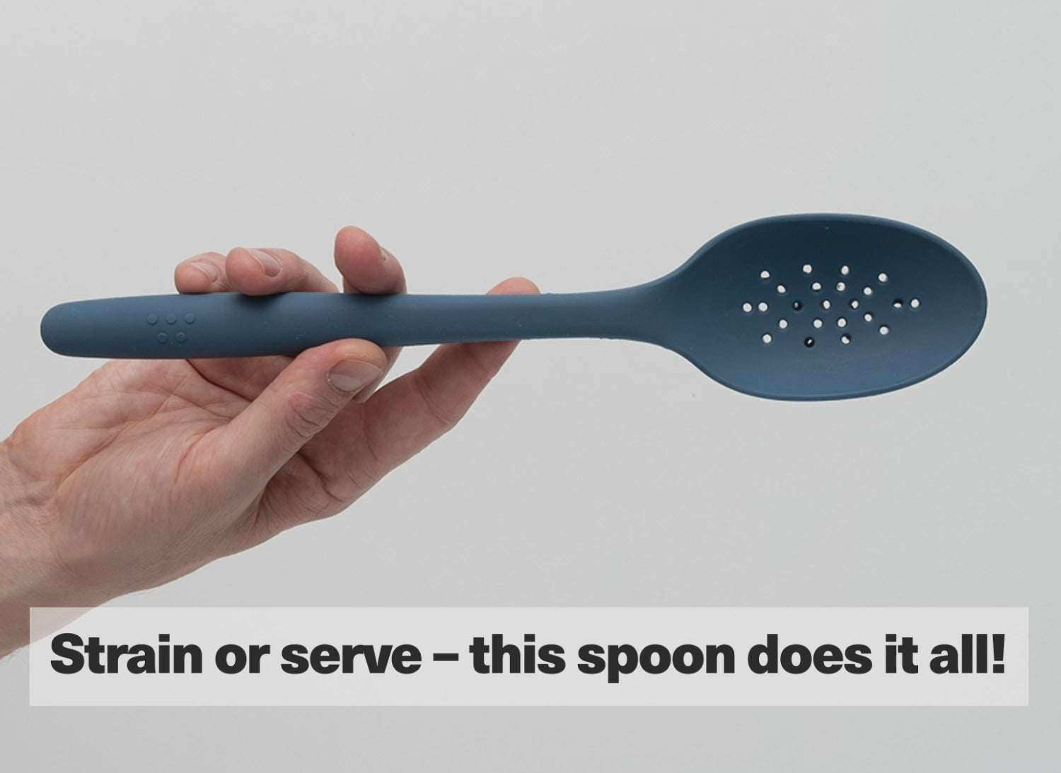 Strain or serve - this spoon does it all!