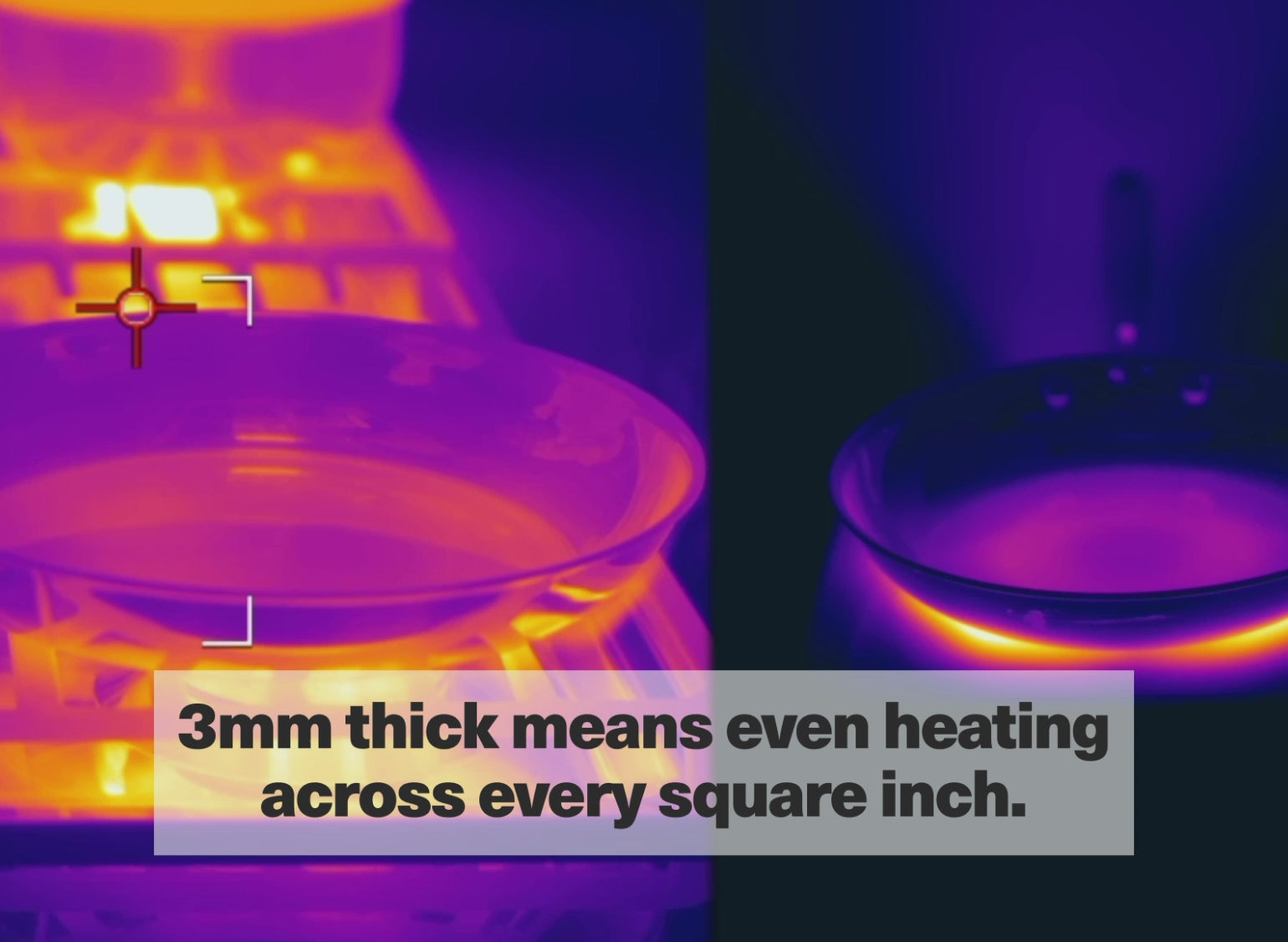 3mm thick means even heating across every square inch.