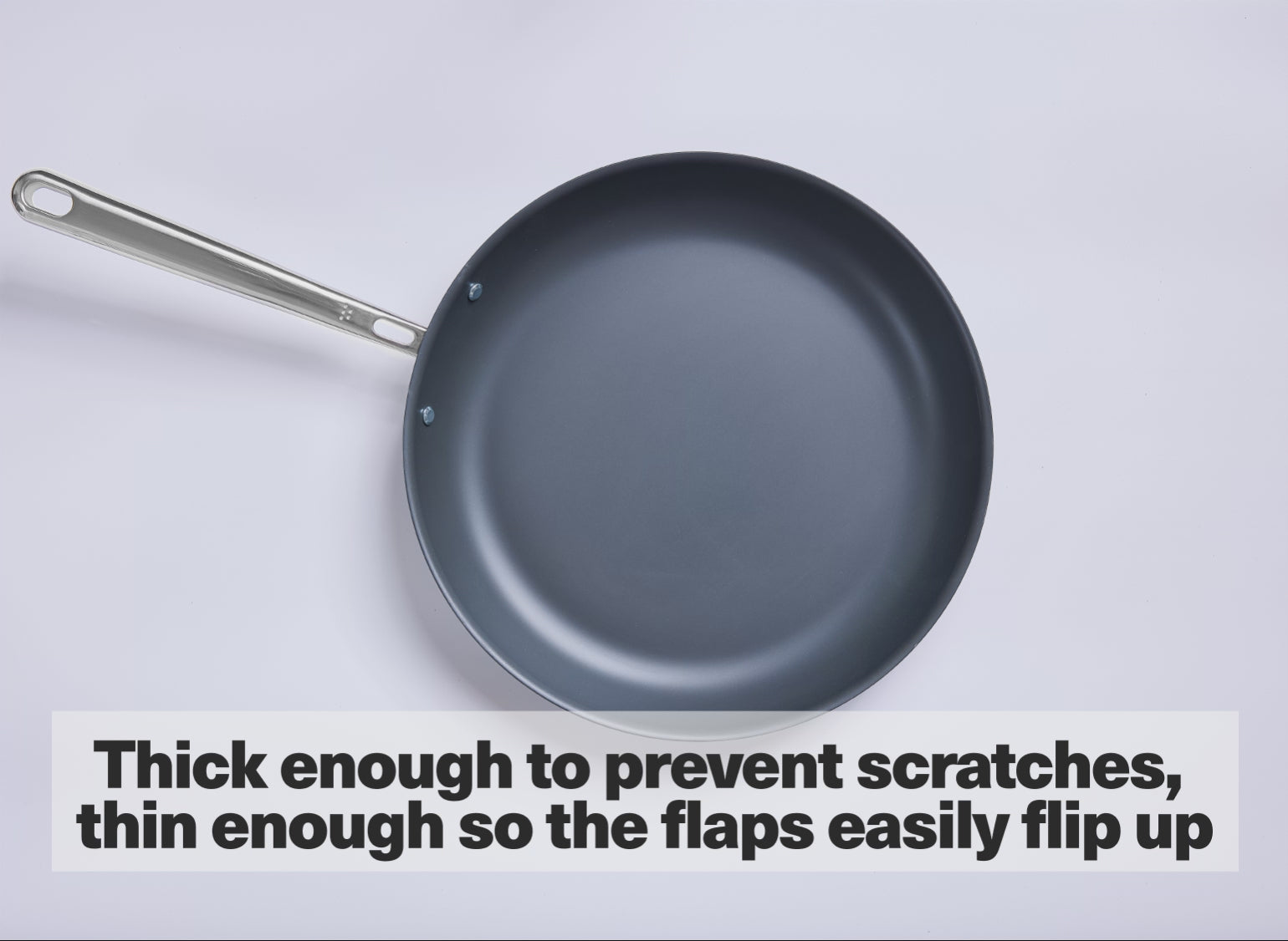 Thick enough to prevent scratches, thin enough so the flaps easily flip up.