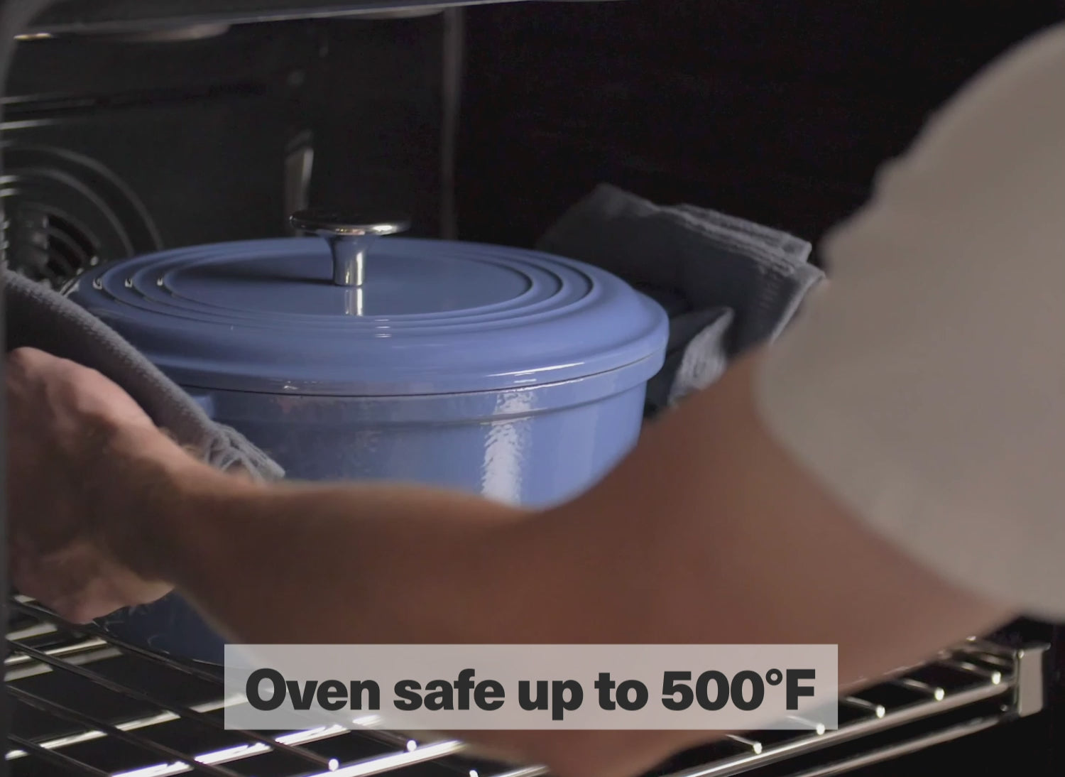 Oven safe up to 500°F.