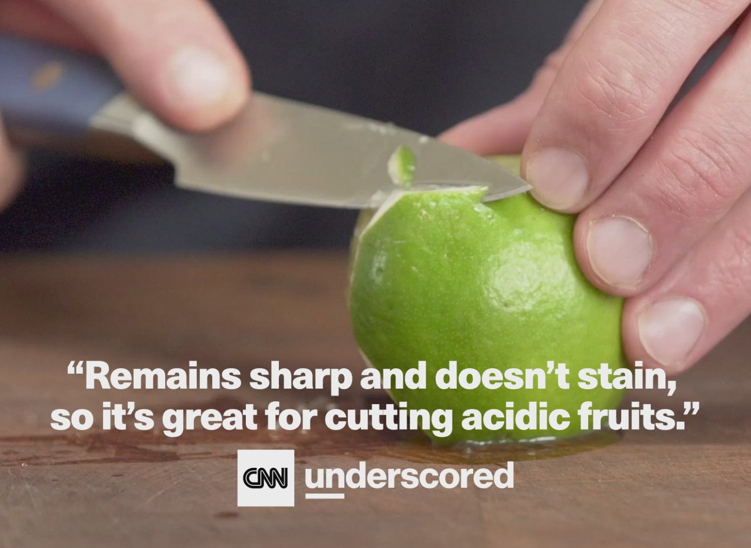 "Remains sharp and doesn't stain, so it's great for cutting acidic fruits." - CNN Underscored